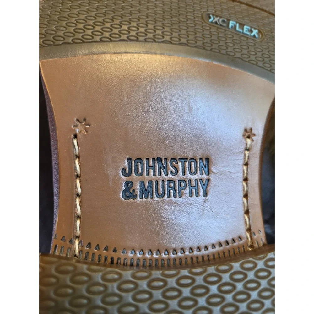 Johnston & Murphy Men's Raleigh XC Flex Leather Plain Toe Black Sz 10.5 NEW $175